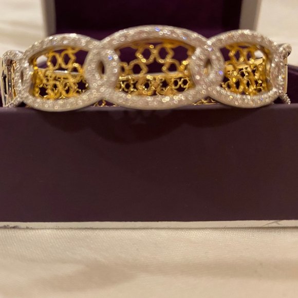 Charriol Diamond and Gold Mesh Bracelet - Picture 2 of 6